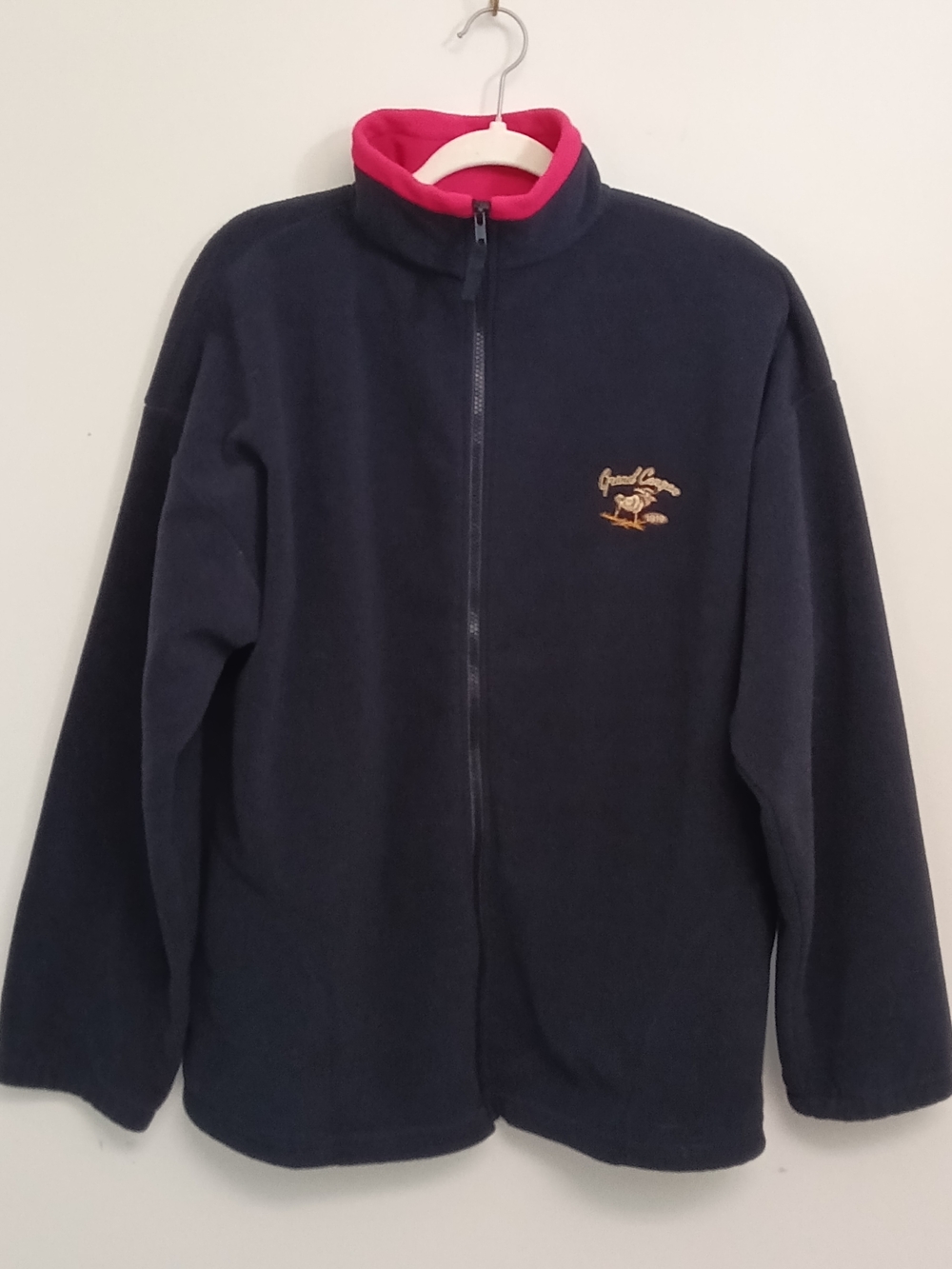 Vintage Grand Canyon National Park Navy Blue Red Fleece Funnel Neck Full Zip XL